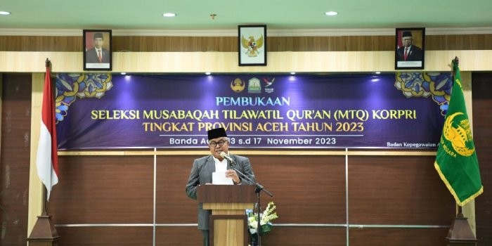 Sekda Buka Seleksi MTQ Korpri Tingkat Provinsi Aceh Tahun 2023