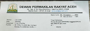 DPRA Surati Forbes DPR dan DPD RI Soal R-APBA 2024 dan Evaluasi PJ Gubernur Aceh