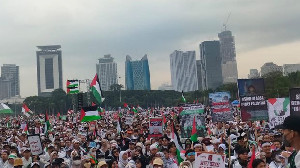 Aksi Bela Palestina Desak Israel Hentikan Agresi Militer