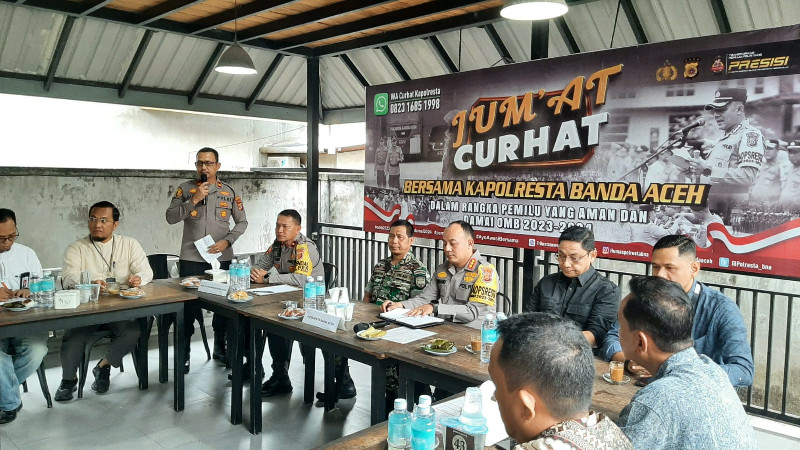 Jumat Curhat, Polresta Banda Aceh Bahas Kamtibmas Hadapi Pemilu 2024