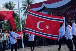 Milad GAM ke 47, Bendera Bulan Bintang Berkibar di Aceh Utara