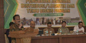 Asisten II Buka Kegiatan Pertemuan Temu Bisnis Pelaku Usaha Pangan di Aceh