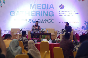 Sosialisasi Program Prioritas, Kemenag Aceh Silaturahmi dengan Awak Media