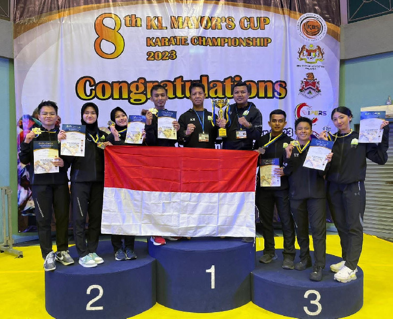 Tim Karate PON Aceh Raih Tiga Emas Dua Perak Kejuaraan Internasional Malaysia