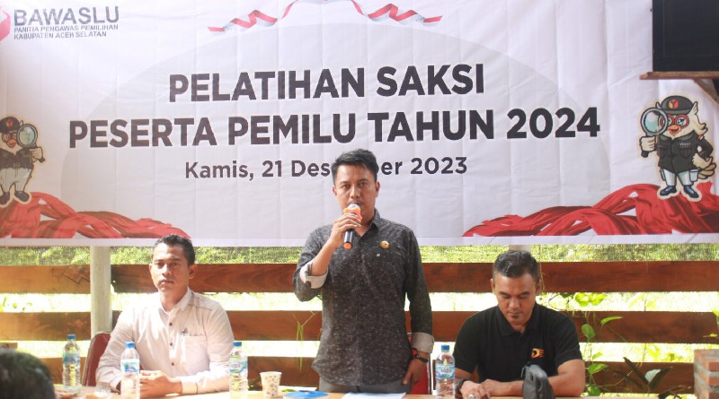Panwaslih Aceh Selatan Dorong Saksi untuk Aktif di TPS pada Pemilu 2024