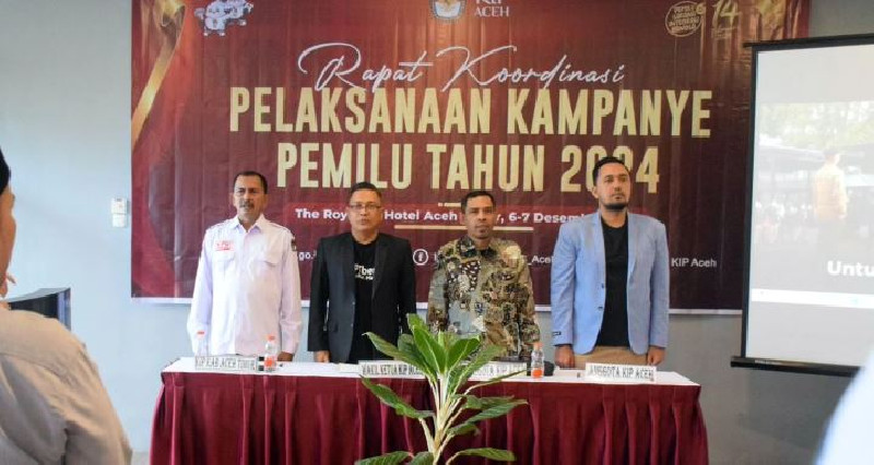 Siapkan Titik Lokasi Kampanye, KIP Aceh Rakor Pelaksanaan Kampanye Pemilu