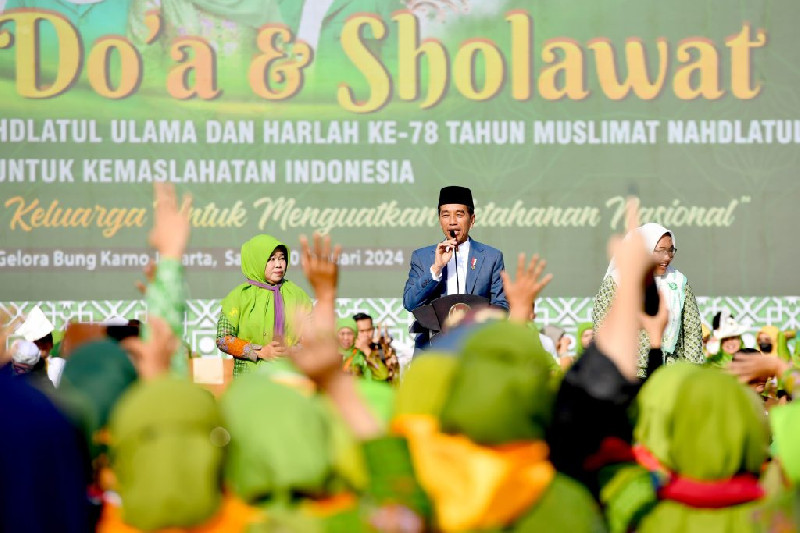 Hadiri Harlah Muslimat NU, Jokowi Ajak Semua Pihak Jaga Kerukunan Jelang Pemilu