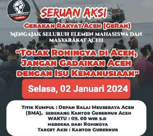 Viral! Flyer Demo Tolak Rohingya di Aceh Selasa Besok
