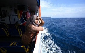 Stephanie Mharsya, Si Hobi Traveling Nikmati Pelayaran Perdana Pulo Aceh-Sabang