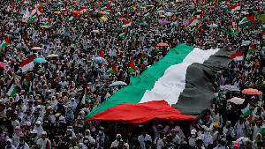 Demonstrasi Massa di Jakarta Menuntut Gencatan Senjata di Jalur Gaza