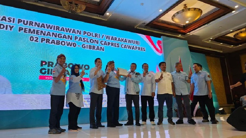 Deklarasi Dukungan 1.226 Purnawirawan dan Warakawuri Polri Jateng-DIY untuk Prabowo-Gibran