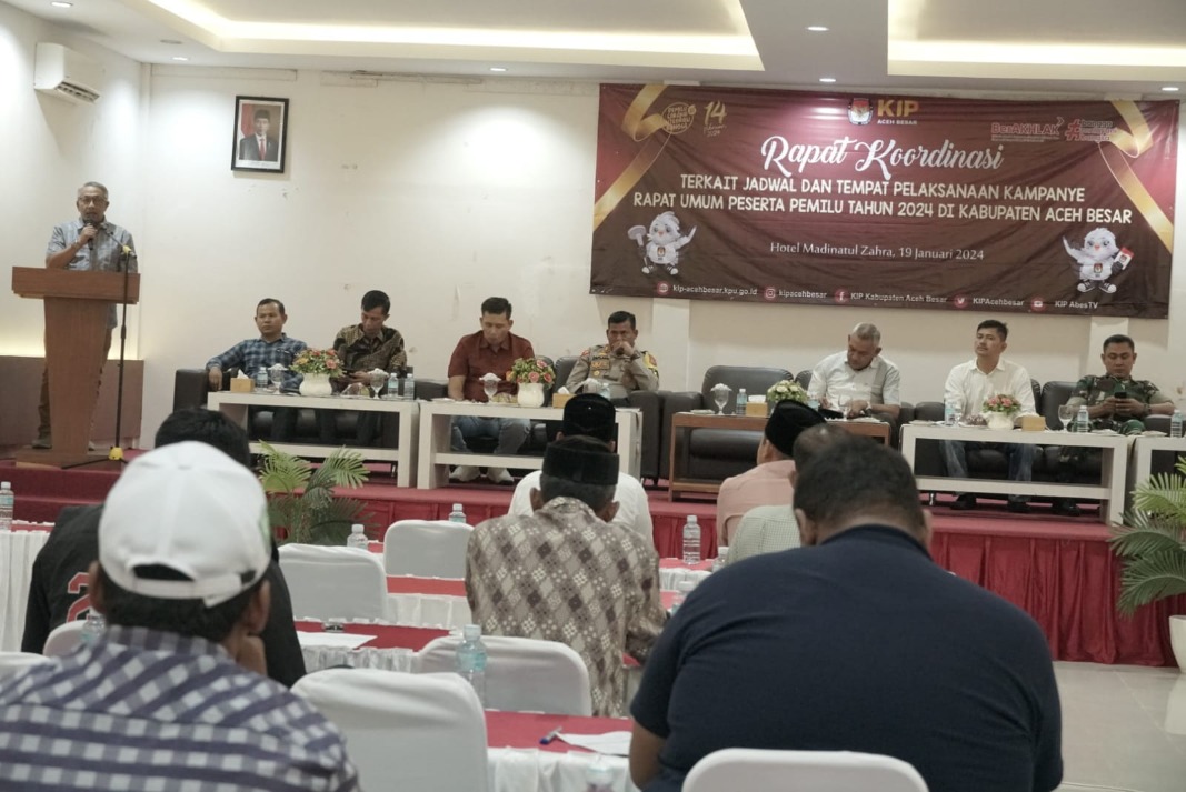 KIP Aceh Besar Gelar Rakor Jadwal dan Lokasi Kampanye Rapat Umum