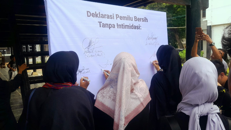Lagi! Elemen Sipil Aceh Deklarasi Pemilu Bersih Tanpa Intimidasi