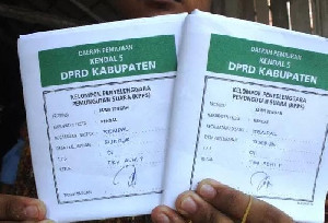 Surat Suara DPRD Kabupaten/Kota di Aceh Selatan Tertukar
