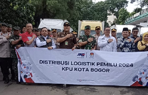 JNE Ikut dalam Distribusi Logistik Pemilu 2024 di Kota Bogor