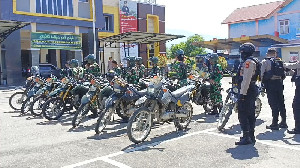 Patroli Sinergitas TNI-Polri, Cegah Gangguan Kamtibmas Pasca Pemilu di Agara