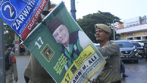 Masa Tenang APK Masih Bertebaran, Panwaslih Kota Banda Aceh Lakukan Pembersihan