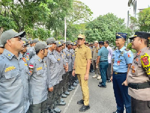500 Personel Linmas Siap Amankan 110 TPS di Sabang