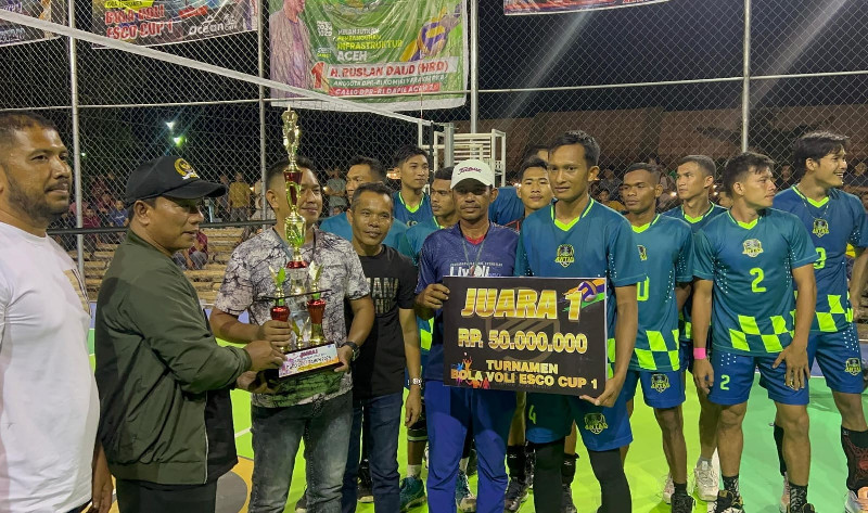 Turnamen Bola Voli Esco Cup I Berakhir, Antab Aceh Utara Champion