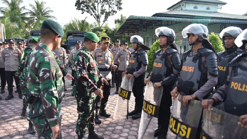 Polres Bireuen Bersinergi dengan TNI Siap Amakan Pemilu 2024