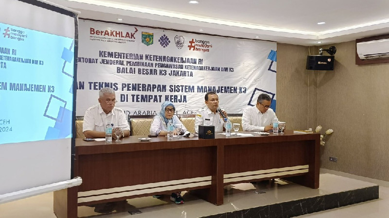Kemnaker RI dan Disnakermobduk Gelar Bimtek Penerapan SMK3 bagi Perusahaan di Aceh