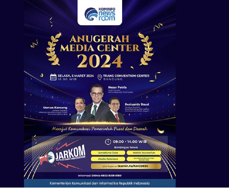 Media Center Pemerintah Aceh Masuk Nominasi AMC 2024 Kementerian Kominfo
