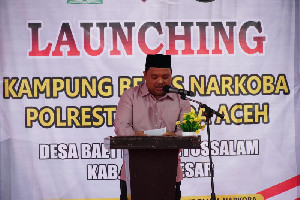 Sekda Aceh Besar Hadiri Lauching Kampung Bebas Narkoba di Gampong Baet