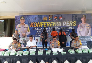 35 Kg Sabu Asal Aceh Digagalkan Polda Babel, 2 Kurir Ditangkap