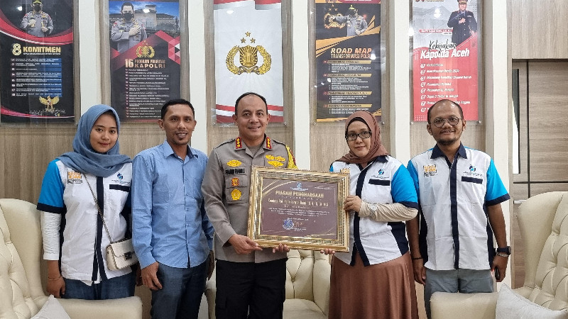 JSI Berikan Penghargaan Kapolresta Banda Aceh Atas Penilaian Kinerja Ini