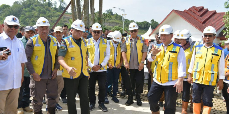 Pj Gubernur Bersama Forkopimda Tinjau Pembangunan Bendungan Keureuto Aceh Utara