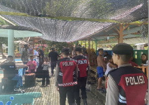 Liburan Lebaran 2024, Sat Samapta Polres Aceh Selatan Patroli di Beberapa Tempat Wisata