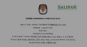 KIP Aceh Terbitkan Tahapan dan Jadwal Penyelenggaraan Pilkada di Provinsi Aceh