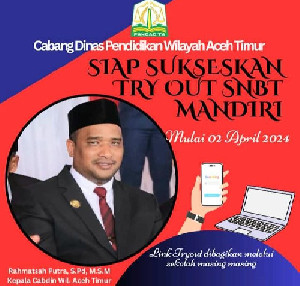 Bantu Siswa Lulus SNBT, Cabdisdik Aceh Timur Gratiskan Try Out