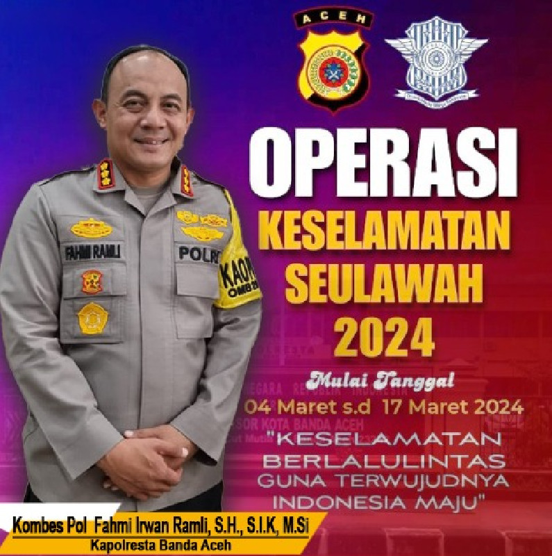 Polresta Banda Aceh Lakukan Operasi Jelang Lebaran  Idul Fitri 1445, Simak Targetnya!