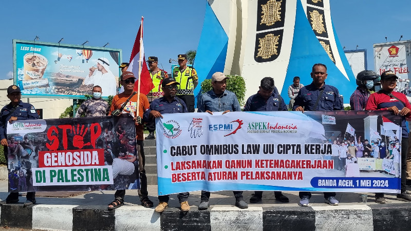 Aksi May Day, Aliansi Buruh Aceh Tuntut Kesejahteraan Pekerja