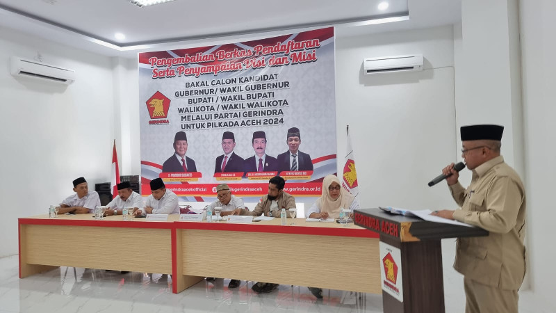 Suprianto Daftar Jadi Cabup Aceh Tamiang ke Partai Gerindra