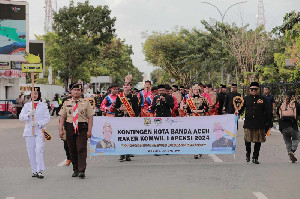 Rapai Geleng Pukau Penonton Pawai Budaya Apeksi Komwil I Sumatera
