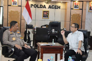 Audiensi Pejabat BSI Aceh Lama dan Baru ke Kapolda Aceh
