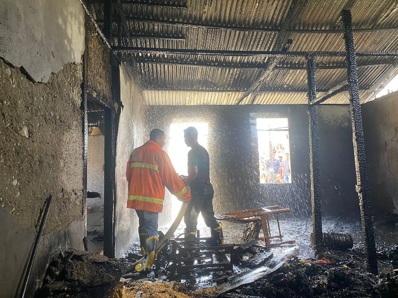 Tiga Unit Rumah di Desa Lhok Gajah Abdya Terbakar