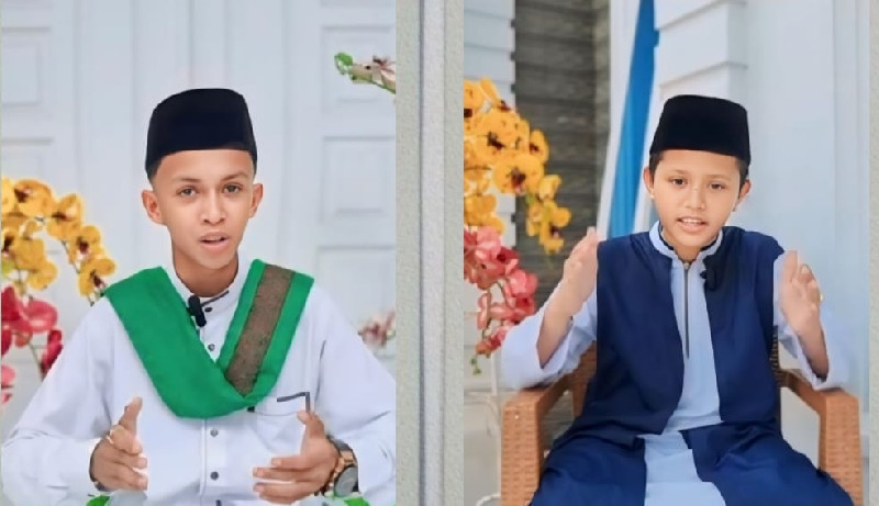 Putra Bung Hatta PNL, Teuku Rassya dan Teuku Salman Juara Lomba Pidato Da'i Online Se-Indonesia