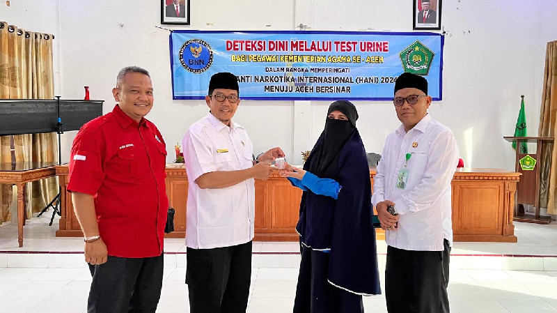 Deteksi Dini Penyalahgunaan Narkotika, 847 ASN di Kemenag Aceh Barat Jalani Tes Urine