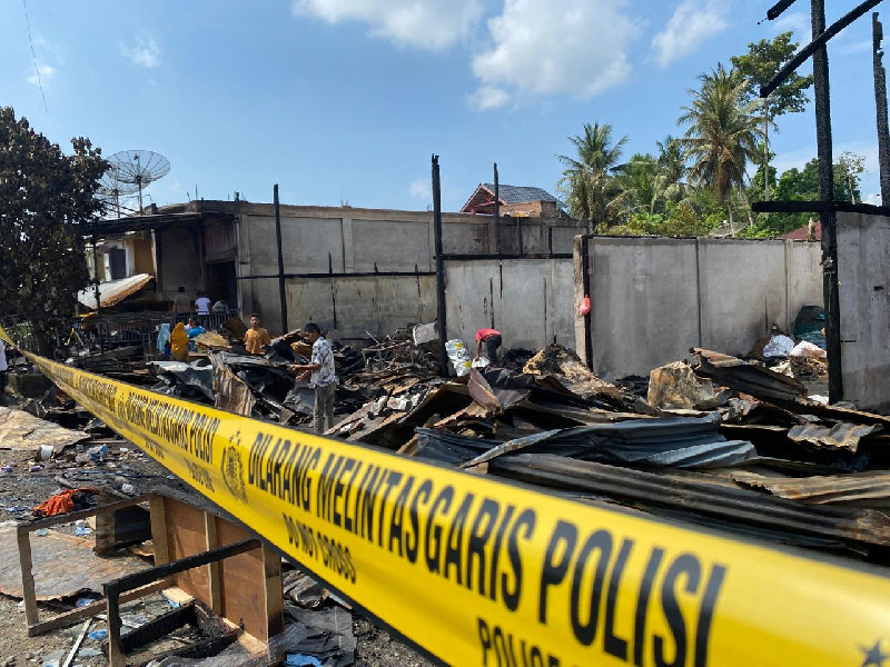 Akibat Korsleting Mesin Genset, 10 Ruko Terbakar di Aceh Utara