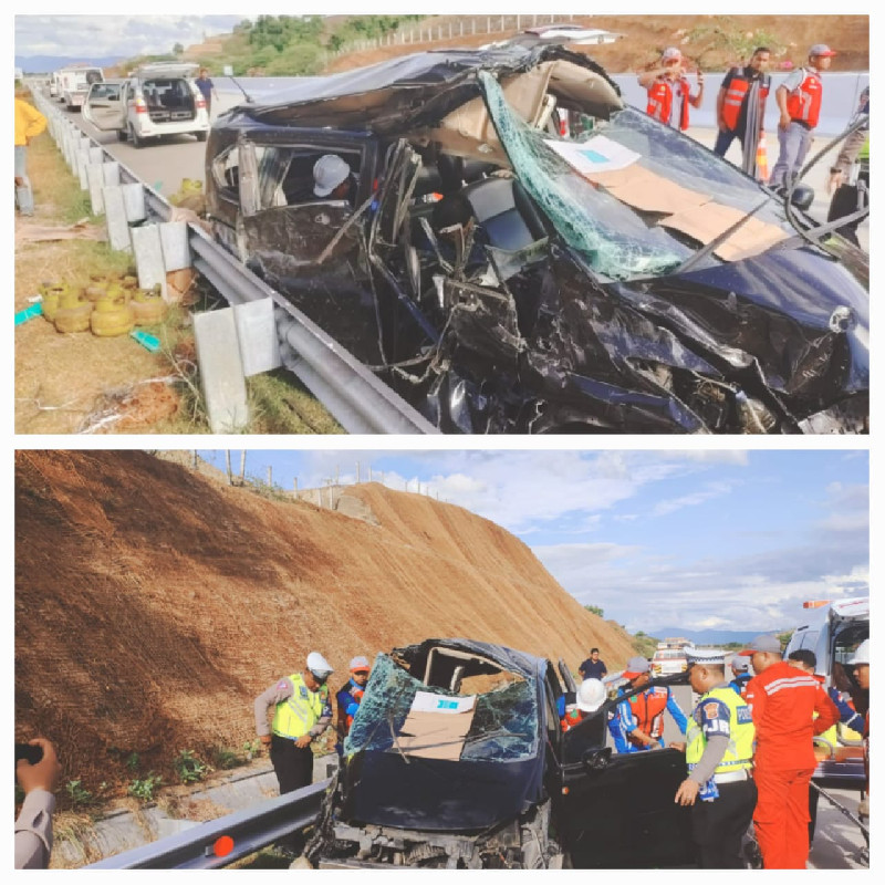 Kecelakaan Maut di Tol Sibanceh, Satu Tewas dan Enam Luka-luka