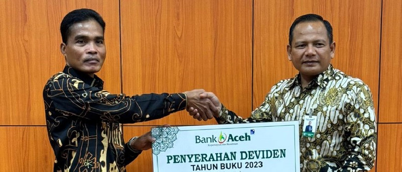 Pemko Langsa Terima Deviden Rp868 Juta dari Bank Aceh Syariah