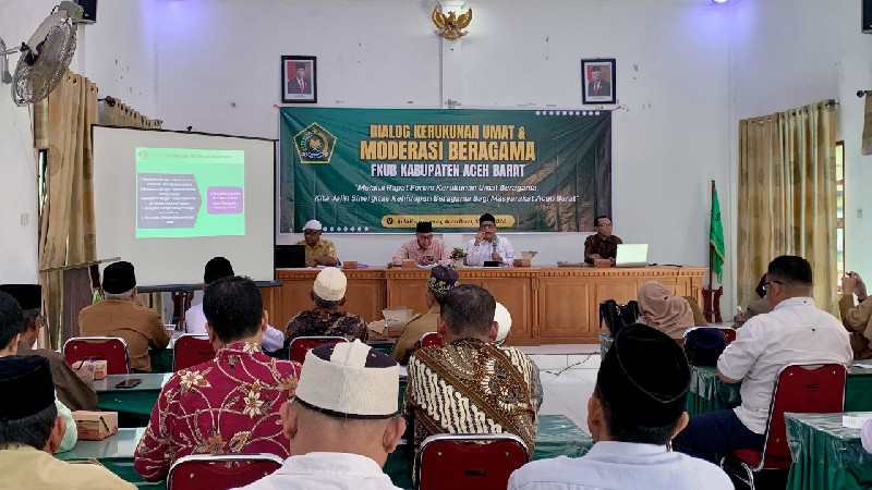 Perkuat Kerukunan Umat, FKUB Aceh Barat Gelar Dialog Moderasi Beragama