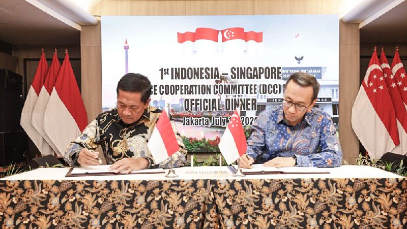 Pertemuan Pertama DCC, Indonesia-Singapura Teken Sejarah Baru Kerja Sama Pertahanan