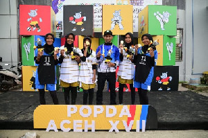Aceh Besar Raih Emas Sepak Takraw Putri POPDA XVII Aceh