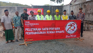 Kapolresta Banda Aceh Lakukan Peletakan Batu Pertama Pembangunan Rumah Dhuafa
