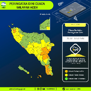 Waspada! BMKG Prediksi Hujan Lebat Intai Aceh Hari Ini