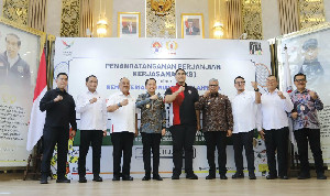 Kemenpora Tandatangani Kerja Sama dengan KONI Pusat, PB PON XXI Aceh dan Sumut